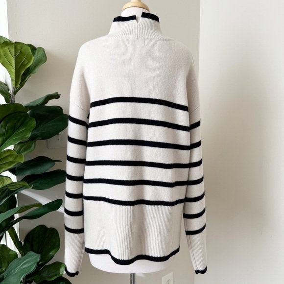 Striped Black and Cream Sweater - Picture 7 of 10